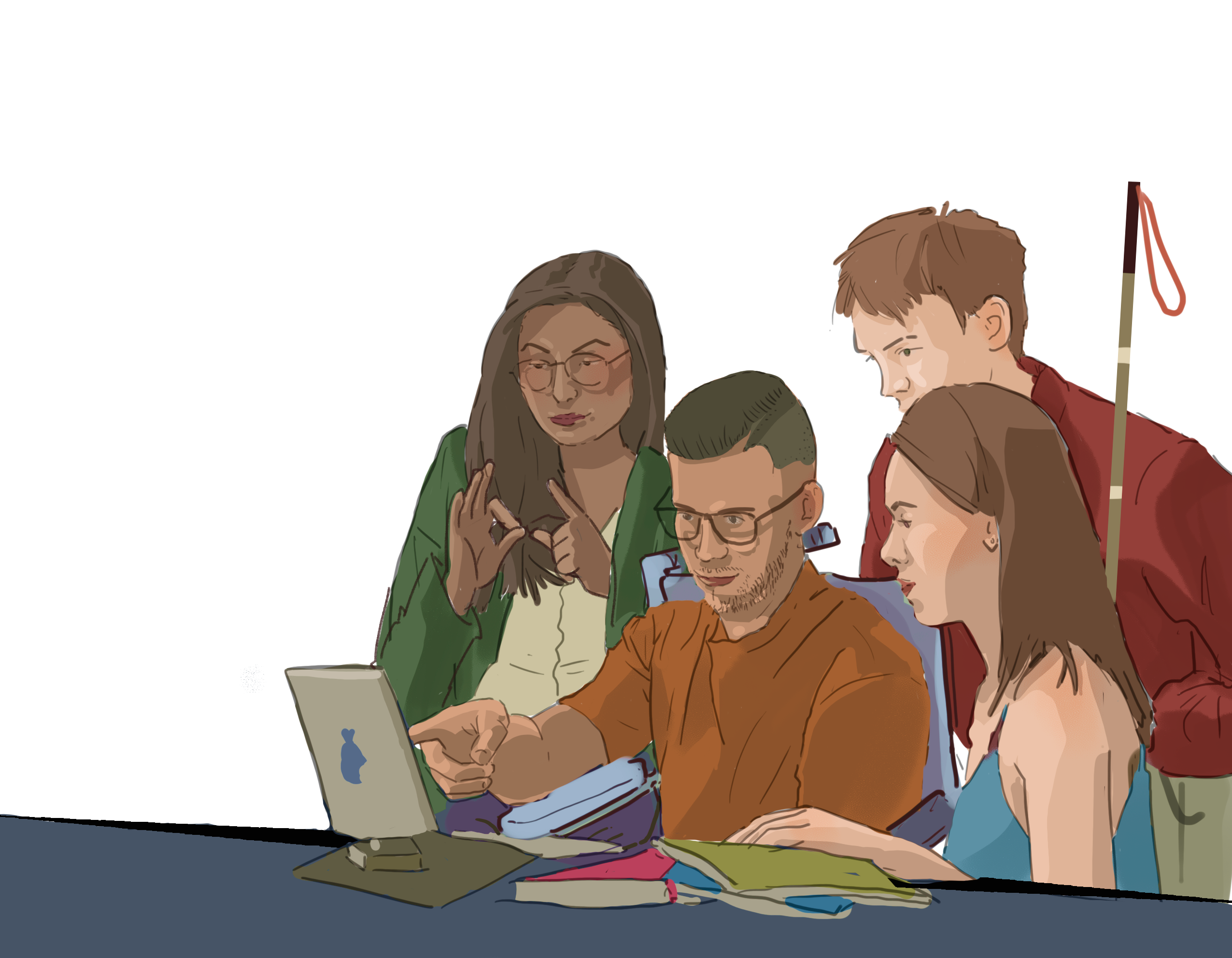 Personas participando en actividades de inclusión